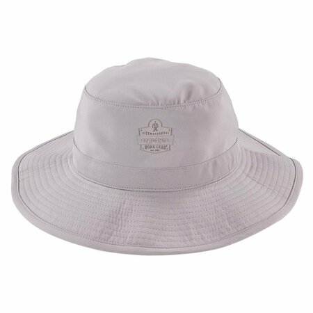 ERGODYNE Chill-Its 8939 Cooling Bucket Hat, Polyester/Spandex, One Size Fits Most, Gray 12666